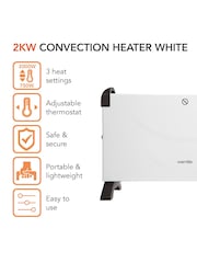 Warmlite White 2000W Convection Heater - Image 2 of 7