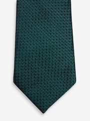 Forest Green Textured Silk Tie - Image 3 of 3