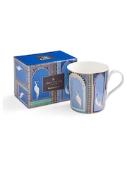 Sara Miller Blue Portmeirion Lattice Windows Mug - Image 6 of 6