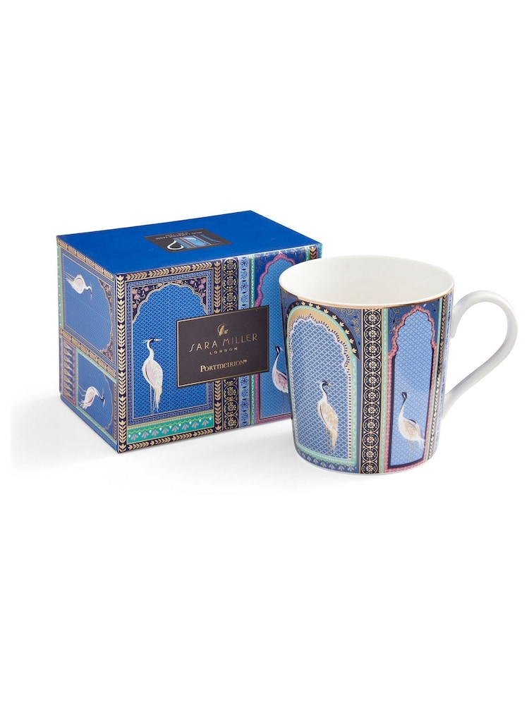 Sara Miller Blue Portmeirion Lattice Windows Mug - Image 6 of 6