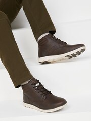 Brown Nylon Collar Sports Boots - Image 1 of 5