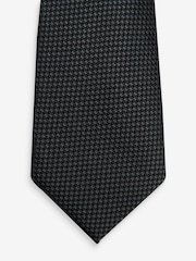 Charcoal Grey Textured Silk Tie - Image 3 of 3