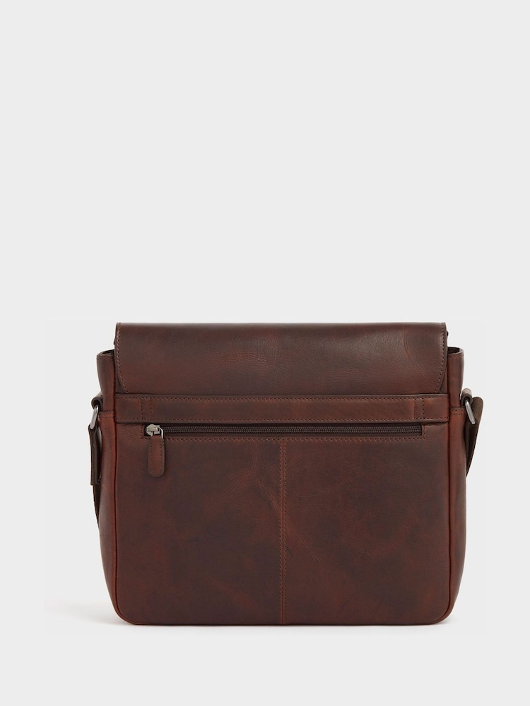 OSPREY LONDON Carter Saddle Leather Large Messenger Bag - Image 2 of 5