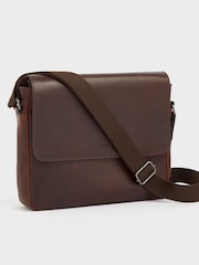 OSPREY LONDON Carter Saddle Leather Large Messenger Bag - Image 3 of 5