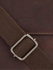 OSPREY LONDON Carter Saddle Leather Large Messenger Bag - Image 5 of 5