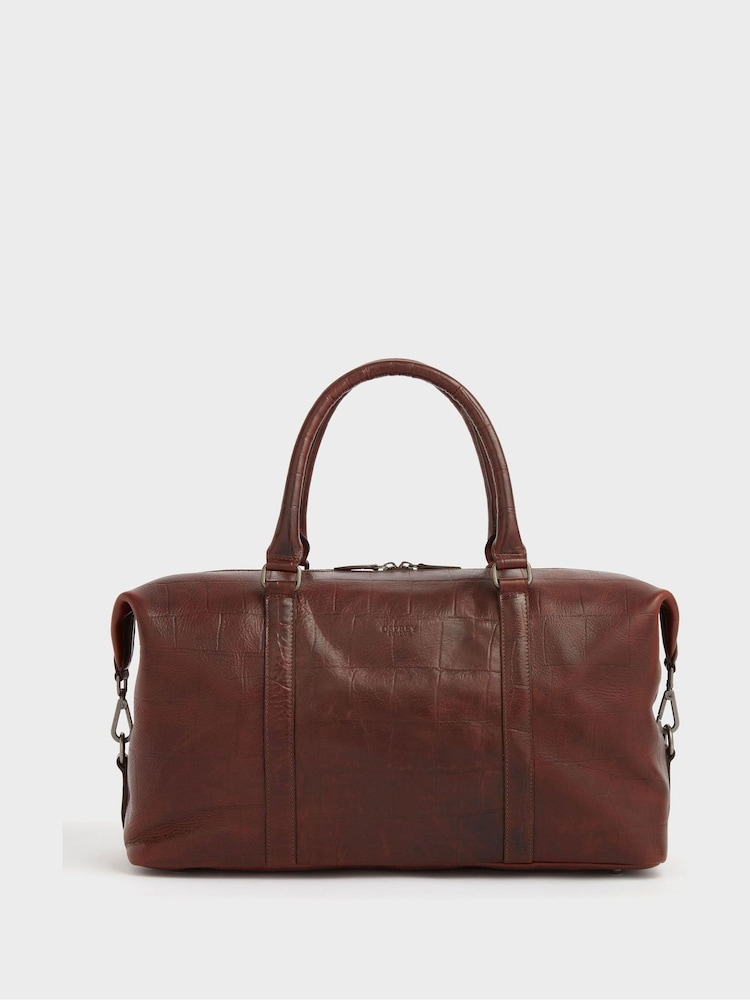 OSPREY LONDON Brixton Croc Leather Weekend Bag - Image 1 of 6