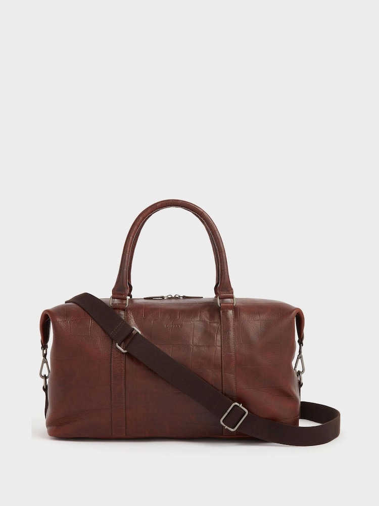 OSPREY LONDON Brixton Croc Leather Weekend Bag - Image 2 of 6