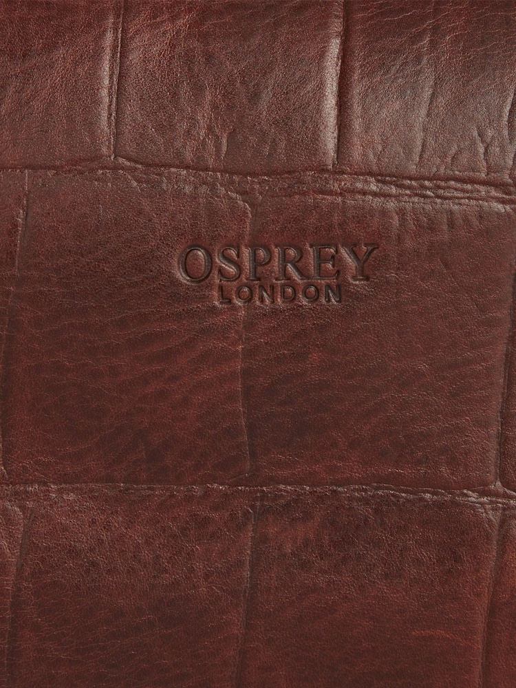 OSPREY LONDON Brixton Croc Leather Weekend Bag - Image 6 of 6