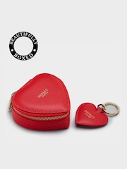 OSPREY LONDON The Tilly Heart Leather Trinket and Keyring Gift Set - Image 6 of 6