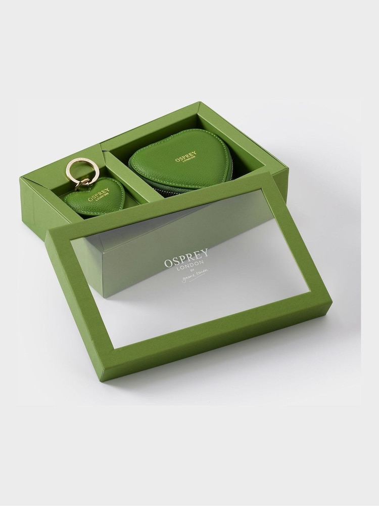OSPREY LONDON The Tilly Heart Leather Trinket and Keyring Gift Set - Image 1 of 5 OSPREY LONDON The Tilly Heart Leather Trinket and Keyring Gift Set - Image 1 of 5