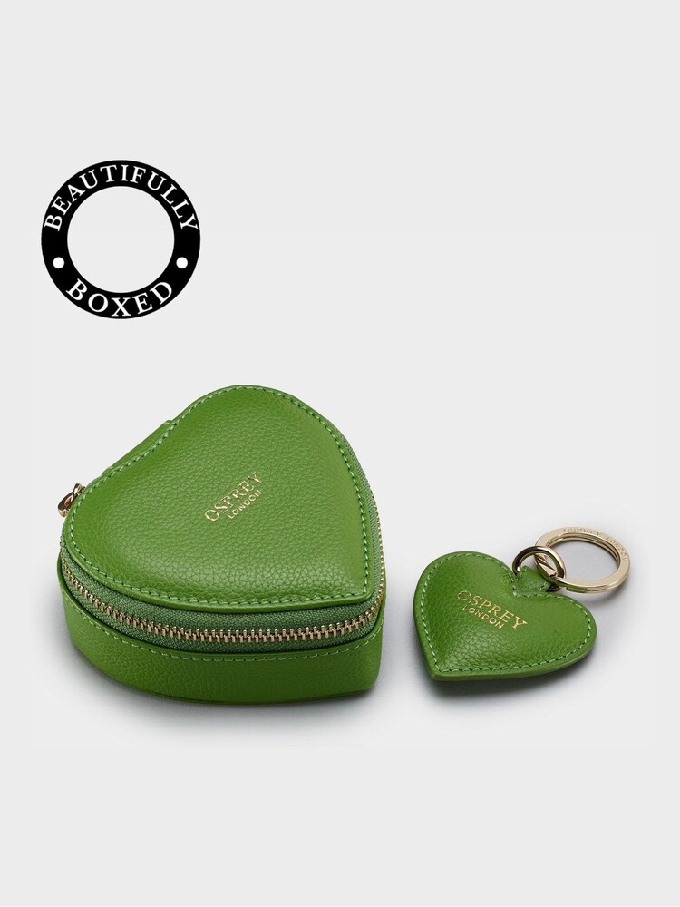 OSPREY LONDON The Tilly Heart Leather Trinket and Keyring Gift Set - Image 2 of 5 OSPREY LONDON The Tilly Heart Leather Trinket and Keyring Gift Set - Image 2 of 5