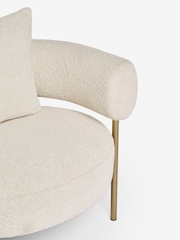 Casual Boucle Oyster Natural Aleia Accent Chair - Image 10 of 11