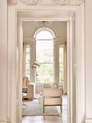 Casual Boucle Oyster Natural Aleia Accent Chair - Image 3 of 11