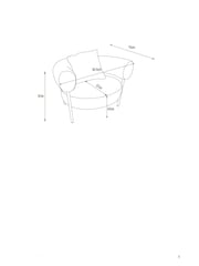 Casual Boucle Oyster Natural Aleia Accent Chair - Image 5 of 11