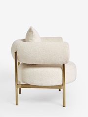 Casual Boucle Oyster Natural Aleia Accent Chair - Image 8 of 11