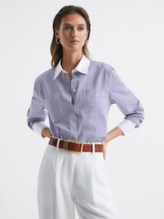 Reiss Tan Brompton Leather Square Buckle Belt - Image 2 of 6