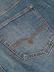 Vintage Blue Straight Fit Ripped Stretch Jeans - Image 7 of 9