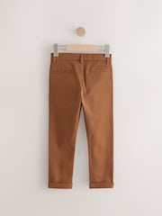 Ginger/Tan Brown Skinny Fit Stretch Chino Trousers (3-17yrs) - Image 8 of 9