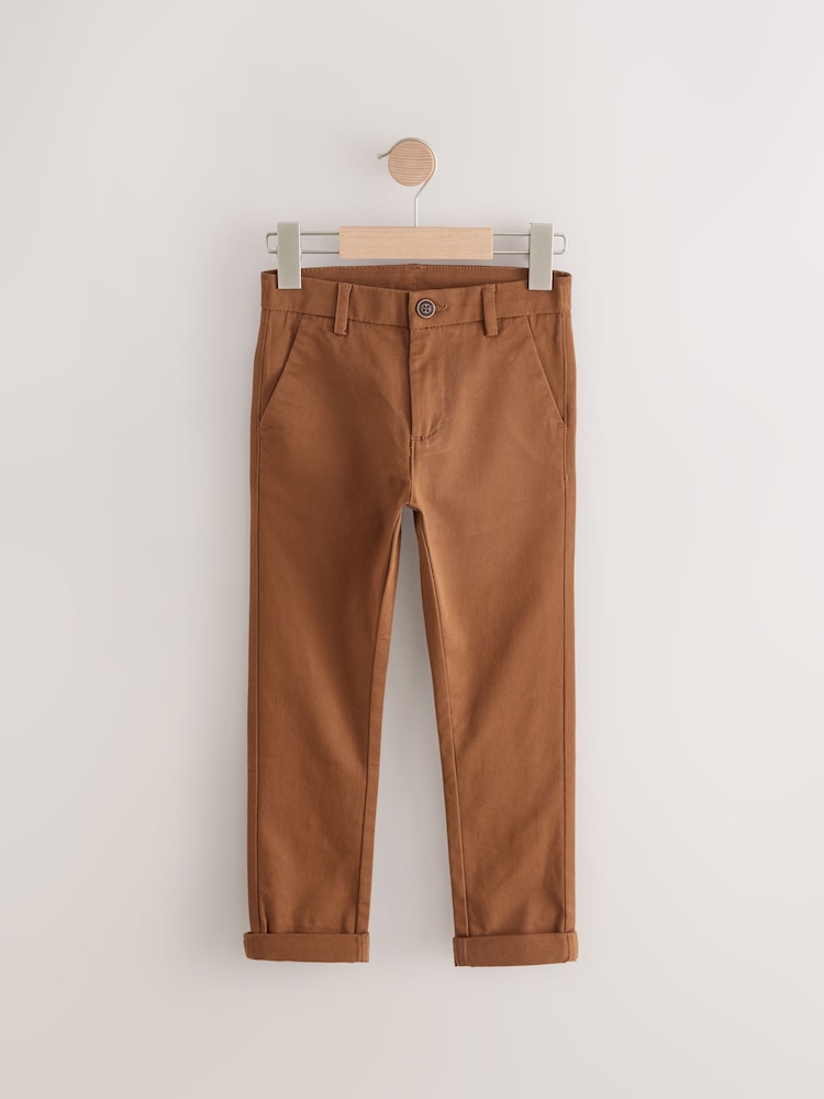 Ginger/Tan Brown Skinny Fit Stretch Chino Trousers (3-17yrs) - Image 9 of 9 Ginger/Tan Brown Skinny Fit Stretch Chino Trousers (3-17yrs) - Image 9 of 9