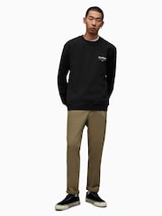 AllSaints Black 100% Cotton Underground Crew Jumper - Image 3 of 6