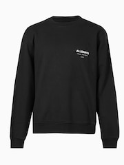 AllSaints Black 100% Cotton Underground Crew Jumper - Image 6 of 6