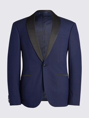 MOSS Blue Slim Fit Dresswear Suit: Jacket - Image 6 of 7
