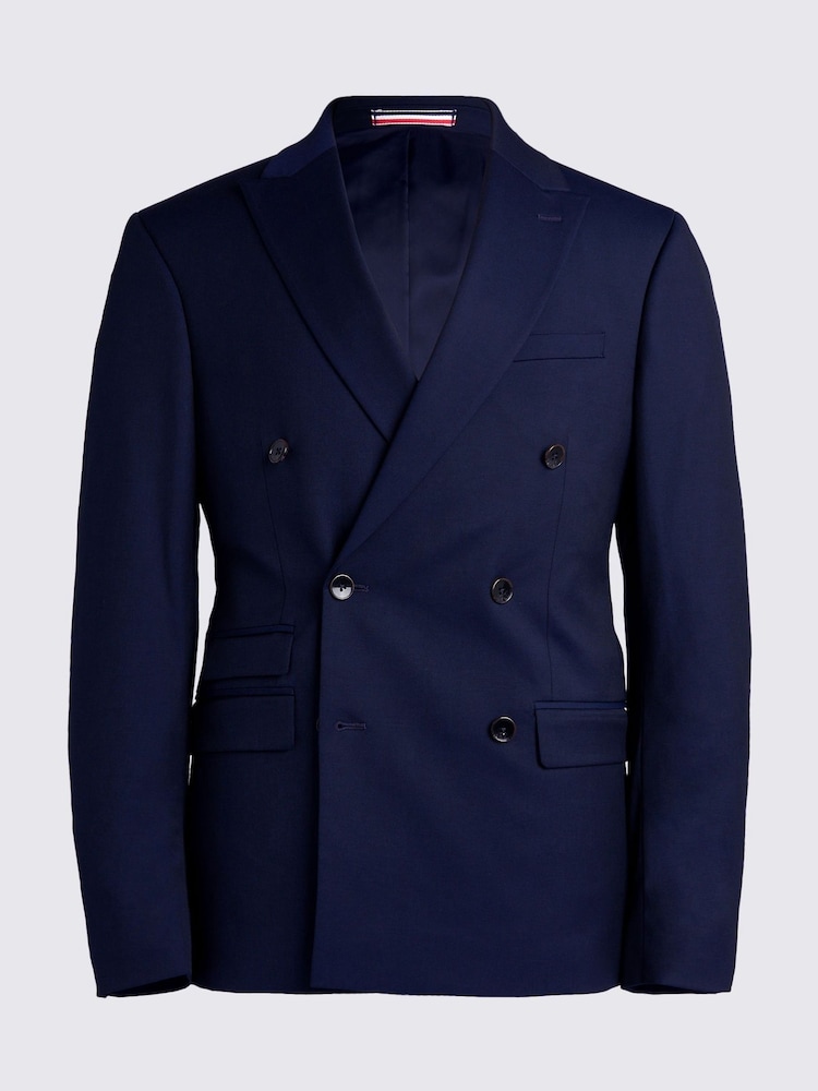 MOSS Ink Blue Stretch Slim Fit Suit Jacket - Image 5 of 6