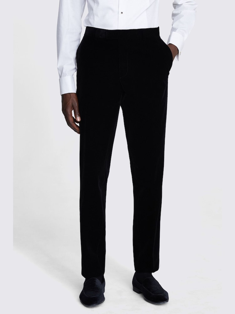 MOSS Black Slim Fit Dress Trousers - Image 1 of 3