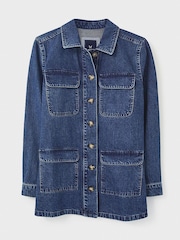 Crew Clothing, klassische lange Denim-Jacke aus 100 % Baumwolle - Bild 3 von 4