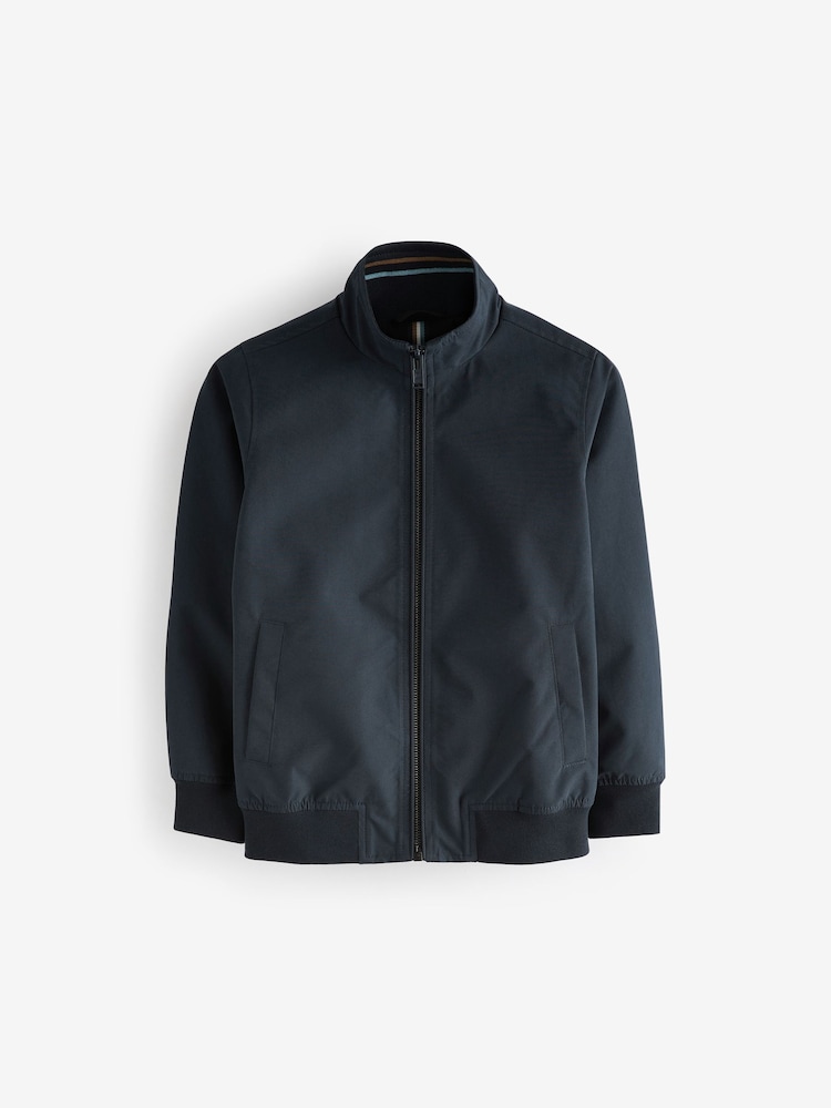 Navy Blue Lightweight Smart Harrington Jacket (3mths-16yrs) - Image 3 of 6