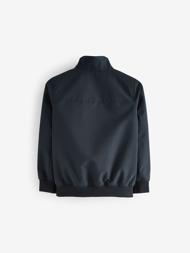 Navy Blue Lightweight Smart Harrington Jacket (3mths-16yrs) - Image 4 of 6