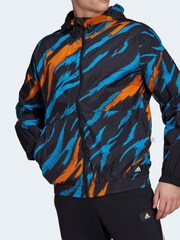 adidas Black TRVL Tiger Camo Windbreaker - Image 3 of 6