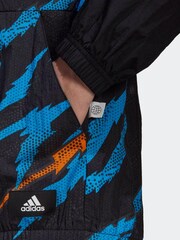 adidas Black TRVL Tiger Camo Windbreaker - Image 4 of 6
