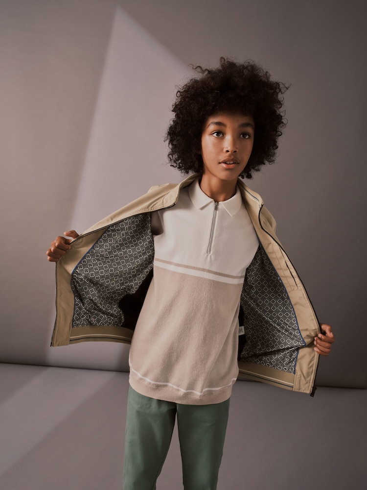 Песочно-кремовый - Легкая куртка Smart Harrington (3мес. -16лет) - Изображение 2 из 9