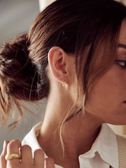 Orelia London 18K Gold Mini Micro Hoop Earrings - Image 2 of 2