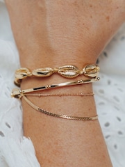 Orelia London Satellite and Flat Curb Chain Bracelet - Image 1 of 2