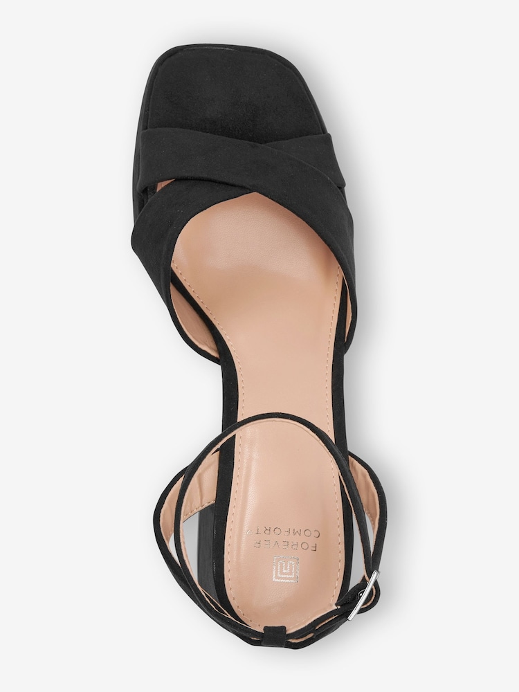 Noir - Sandales à plateforme évasée Forever Comfort® - Image 6 of 7