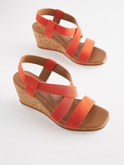 Orange - Forever Comfort® Schuhe mit Keilabsatz und elastischem, überkreuztem Design - Bild 4 von 7