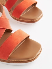 Orange - Forever Comfort® Schuhe mit Keilabsatz und elastischem, überkreuztem Design - Bild 5 von 7