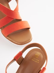 Orange - Forever Comfort® Schuhe mit Keilabsatz und elastischem, überkreuztem Design - Bild 6 von 7
