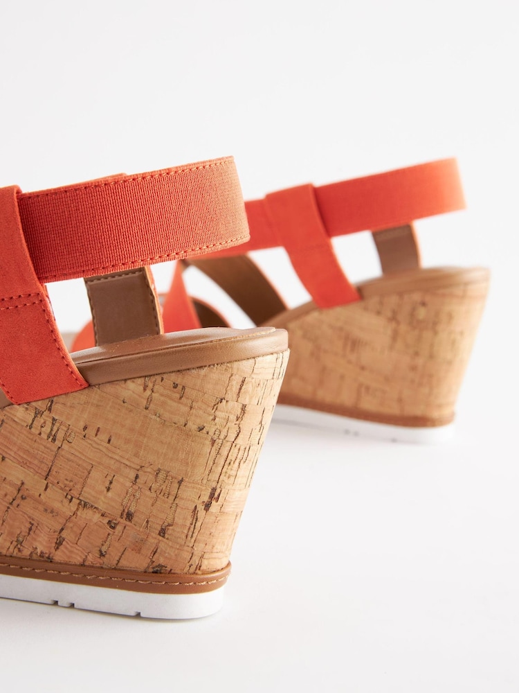 Orange - Forever Comfort® Schuhe mit Keilabsatz und elastischem, überkreuztem Design - Bild 7 von 7