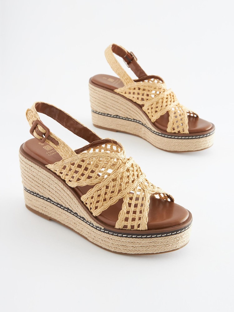Natur - Forever Comfort® Schuhe mit Makramee-Riemen und Keilabsatz - Bild 2 von 6 Natur - Forever Comfort® Schuhe mit Makramee-Riemen und Keilabsatz - Bild 2 von 6