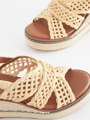 Natur - Forever Comfort® Schuhe mit Makramee-Riemen und Keilabsatz - Bild 4 von 6