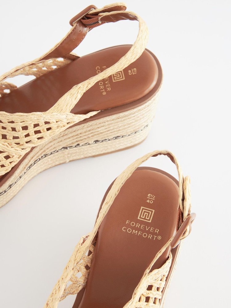 Natur - Forever Comfort® Schuhe mit Makramee-Riemen und Keilabsatz - Bild 6 von 6