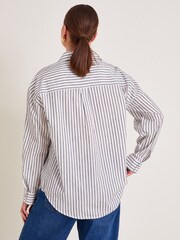 Monsoon White/Grey Gilly Stripe Shirt - Image 3 of 6