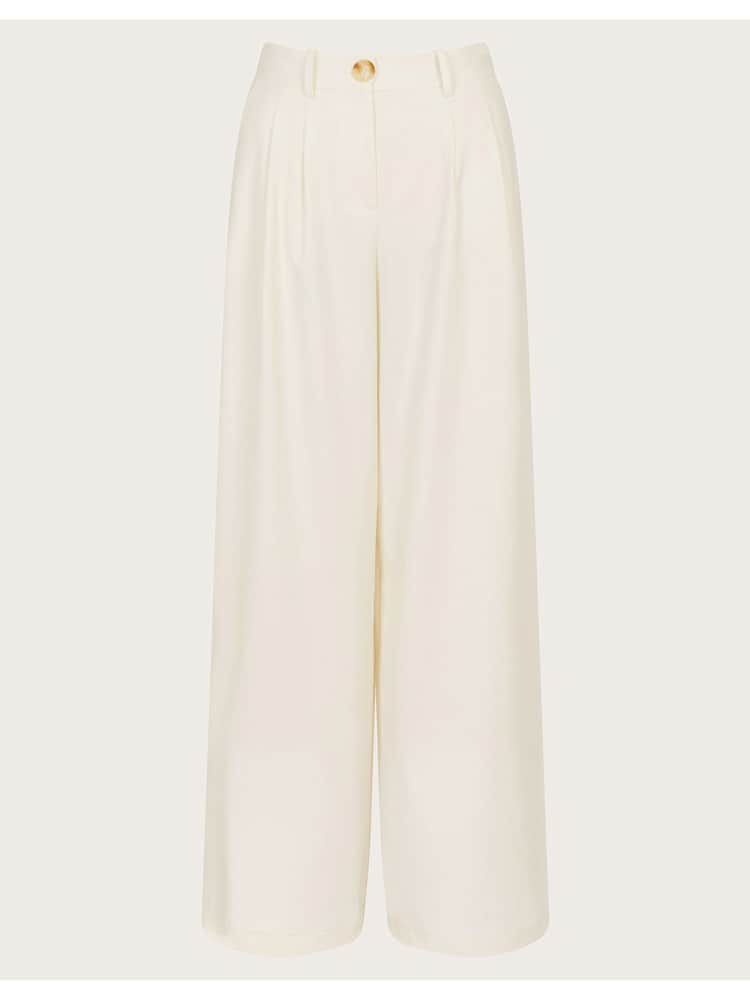 Monsoon Natural Willow Wide Leg Trousers - Image 6 of 6