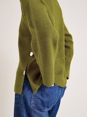 Monsoon Green Luci Longline Jumper - Image 4 of 5