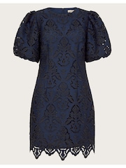 Monsoon Blue Lila Lace Tunic Mini Dress - Image 5 of 5