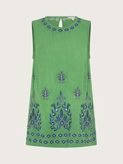 Monsoon Green Saffron Embroidered Tank Top - Image 6 of 6