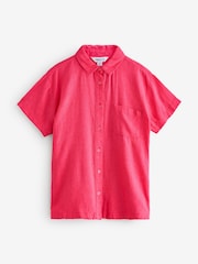 Coral Pink Linen Coral Shirt - Image 1 of 1